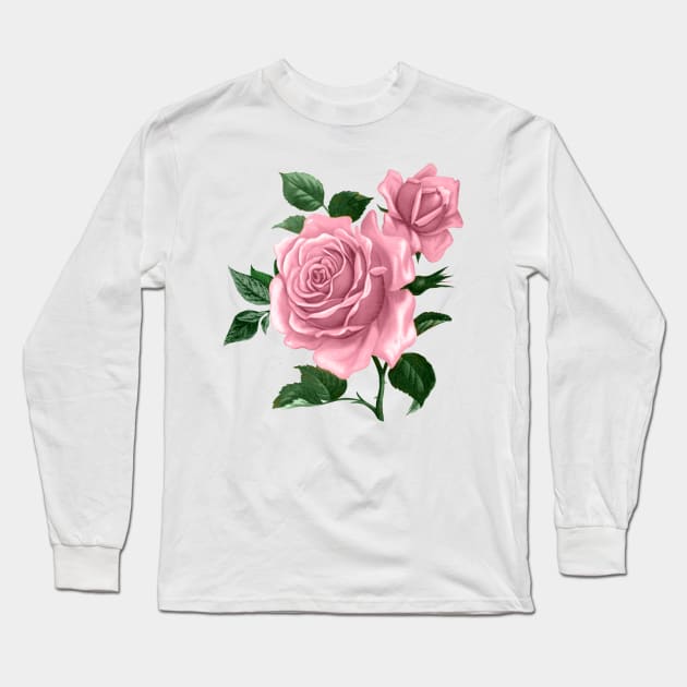 Flowers Women Art Long Sleeve T-Shirt by My Artsam